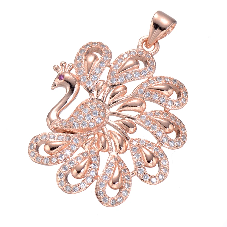 Juya DIY золото/серебро/розовое золото бабочка птица Слон Подвески поставки для модных ювелирных изделий браслет ожерелье изготовление - Окраска металла: Rose Gold