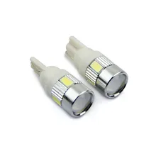 Kongyide Автомобильный свет 2X T10 W5W внутренние Ксеноновые белые светодиодный CANBUS 6SMD 5630 сигнал поворота боковой маркер лампочка для машины наружные огни