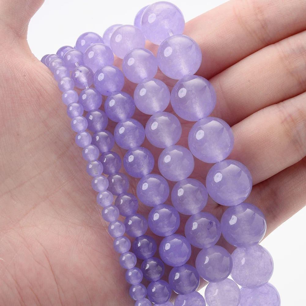 Perle Di Apatite Blu Rotonde Lisce Per Gioielli Fai Da Te | Misure 6-12 Mm, Circa 28 Pezzi, Per Bracciali E Orecchini - 2