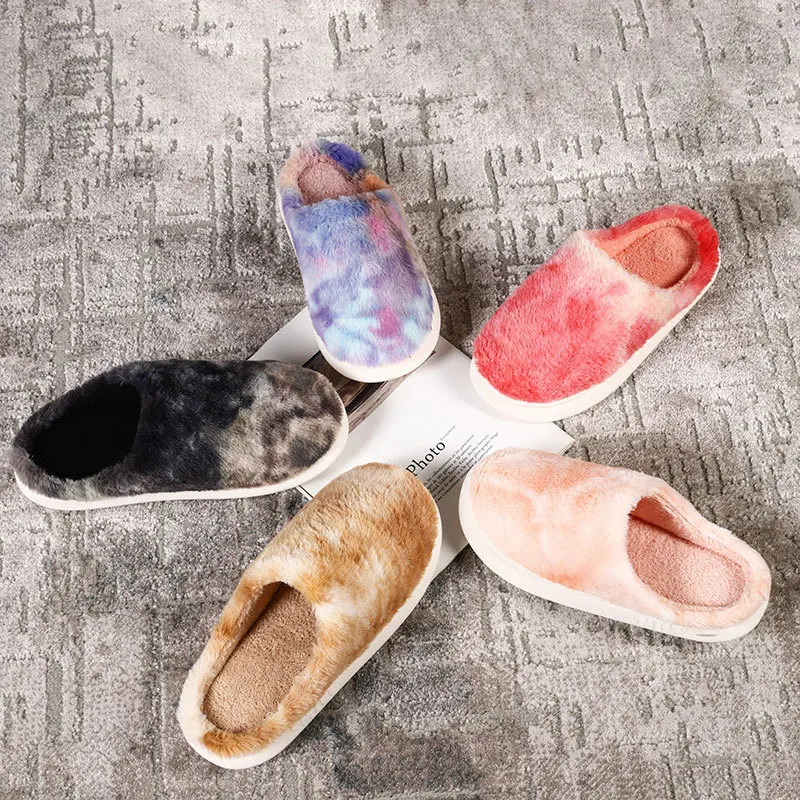 

Men's and Women's New Slippers Winter Trendy Cotton Slippers Large Size Lovers Shoes Cartoon Home Slippers