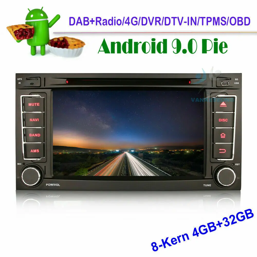 8 &quotAndroid 9 0 Bluetooth Автомобильный мультимедийный радио плеер wifi стерео gps СБ Navi для