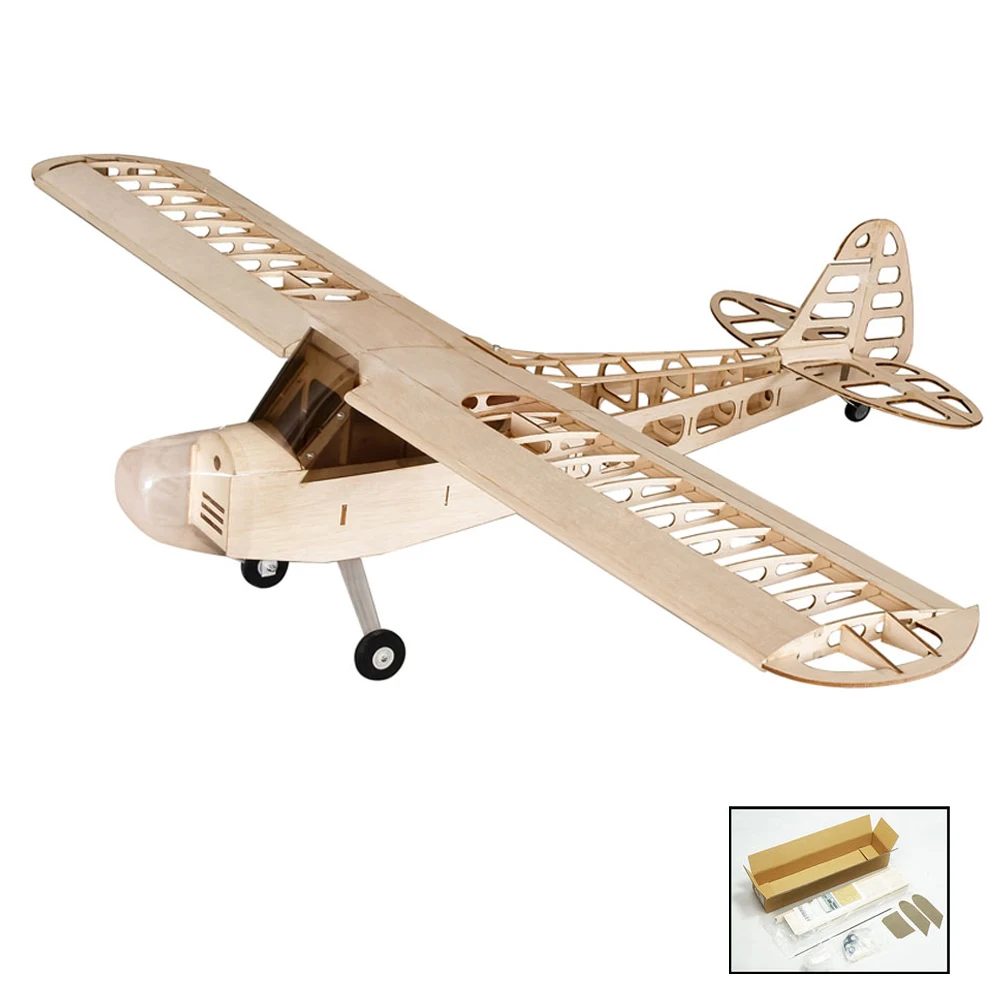 

DIY Flying Model S0801 Balsa Wood RC Airplane 1.2M Piper Cub J-3 Remote Control Aircraft KIT Version DIY Toys For Kids