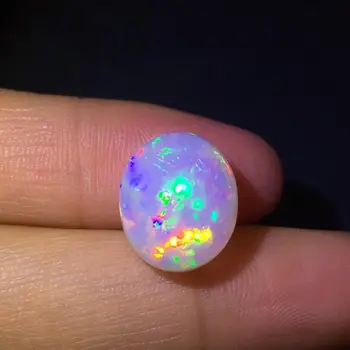 

L222 White Opal Natural 8.25ct Oval Cut White Opal Gemstones Loose Stones for Jewelry Making for Necklace Making