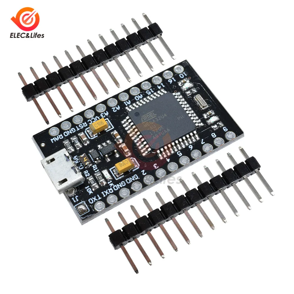 4 канала ATmega32U4 3,3 В 8 МГц модуль Pro Micro USB плата контроллера для Arduino Nano с Загрузчиком ATMEGA32U4-AU