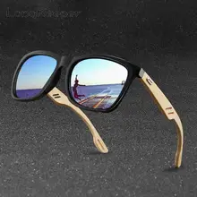 Классические бамбуковые деревянные солнцезащитные очки фирменный дизайн Мужские Женские зеркальные солнцезащитные очки с покрытием Ретро очки для вождения UV400