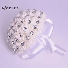 Кристалл Свадебный букет горный хрусталь свадебный букет для невесты Искусственные розы Свадебные аксессуары SPH191