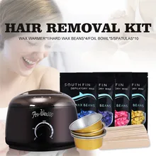 Нагреватель для воска, набор для машины, 400 г, восковые бобы, 10 шт., палочки для удаления волос для ЕС, США, Великобритании