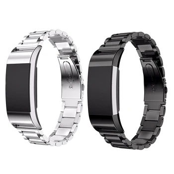 

Luxury Replacement Stainless Steel Watch Band Strap For Fitbit Charge 2, Black