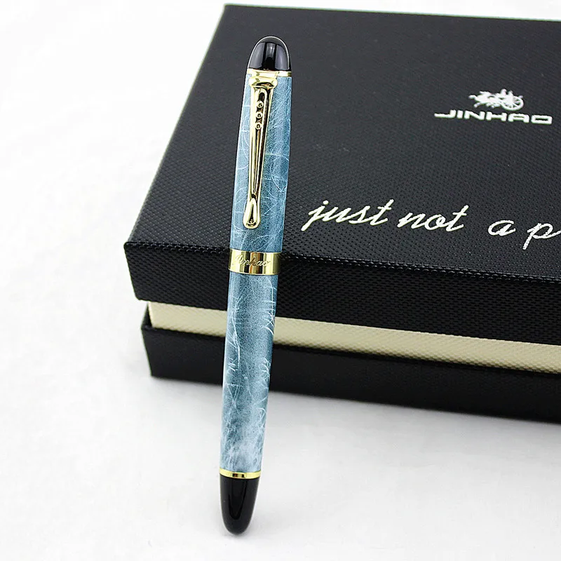 Jinhao X450 классический толстый корпус 1,0 мм изогнутое перо каллиграфия ручка высокого качества металлическая перьевая ручка Роскошные чернила подарочные ручки для письма - Цвет: V