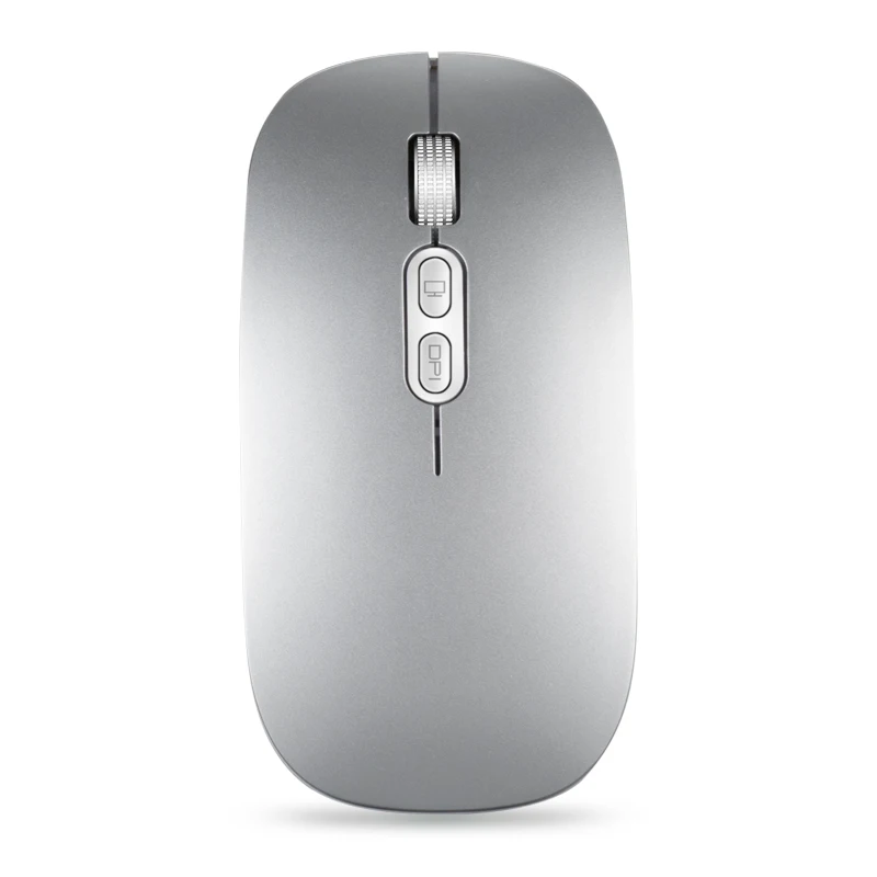 Фиолетовый 2.4G Office Wireless Mouse Mute Charging Mouse with USB Receiver Compatible for Notebook NK-Shopping - Цвет: Фиолетовый