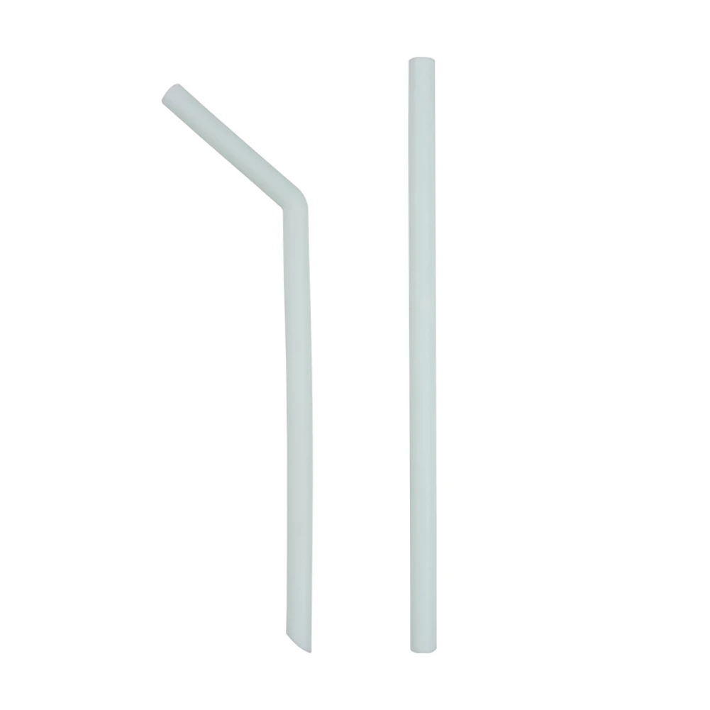 Reusable Flexible Silicone Straight Elbow Beverage Milky Tea Drinking Straw Drinking Straight Straws For Party Birthday Bar Tool