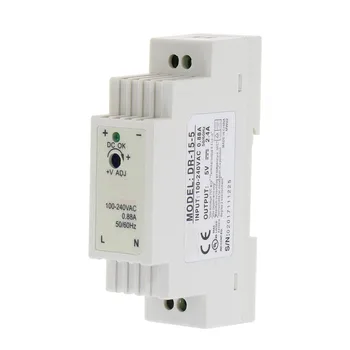 

DR-15 15W Single Output 5V 12V 15V 24V Din Rail Mounting Industrial Switching Power Supply