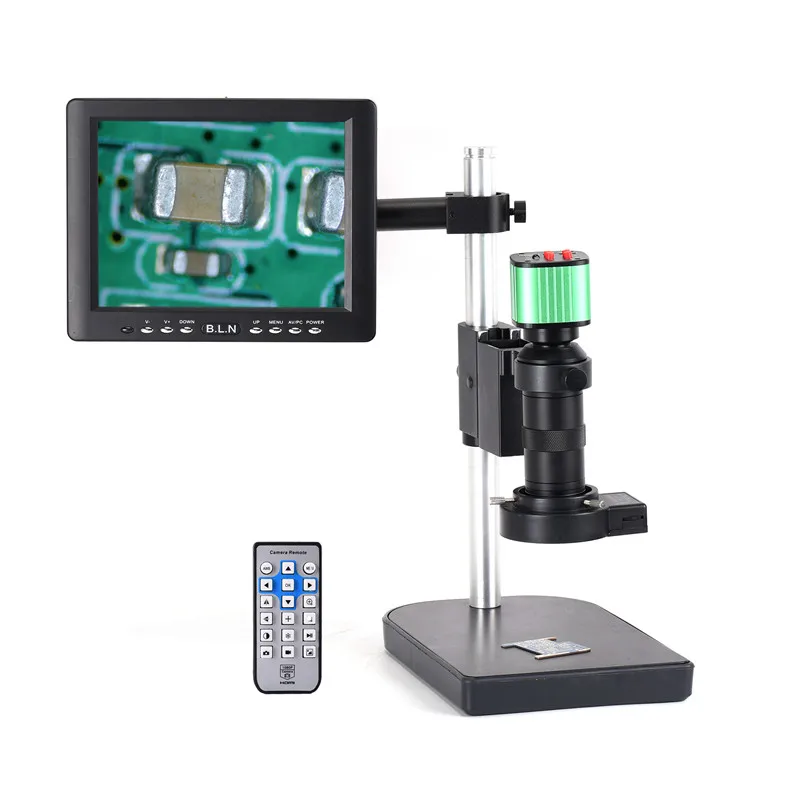 DANIU 16MP 1080P USB видео микроскоп камера с c-креплением объектив 40 светодиодный светильник 8-дюймовый ЖК-монитор для ремонта печатных плат
