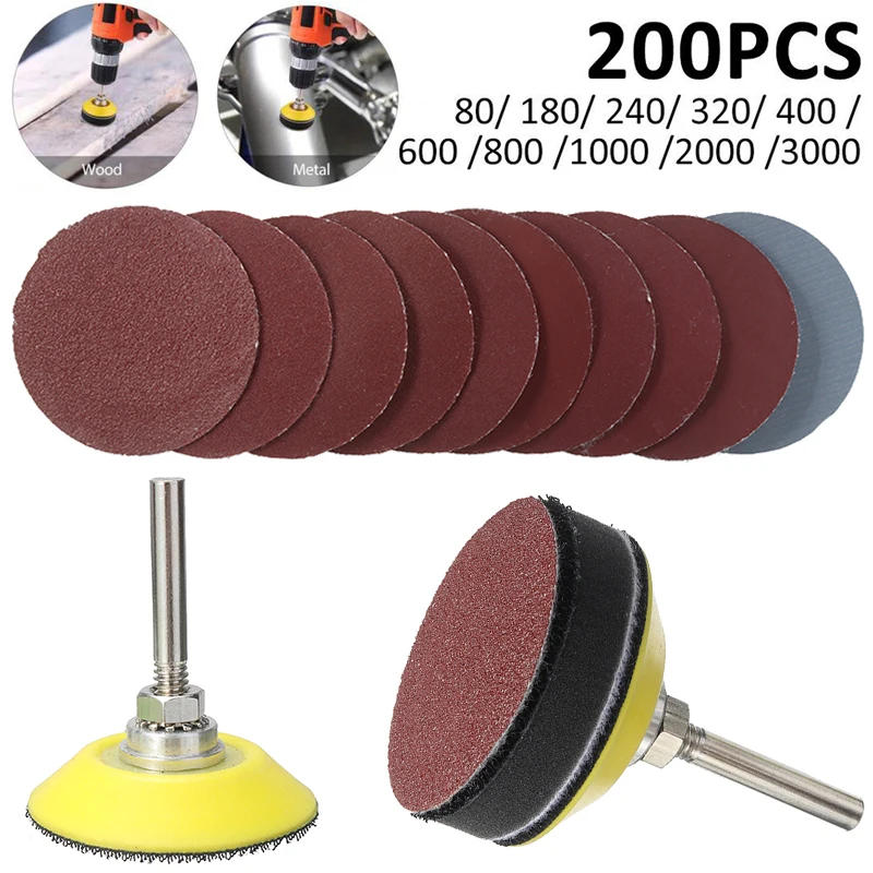 200pcs Round Sanding Discs Pad 803000 Grit Sandpaper Sanding Sheets