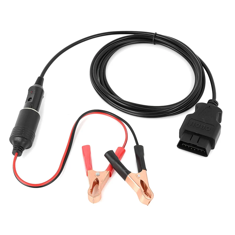 2 шт. Автомобильный аварийный кабель питания OBDⅡ ECU кабель памяти трос экономайзера адаптер с зажимом аллигатора на прикуриватель розетка питания