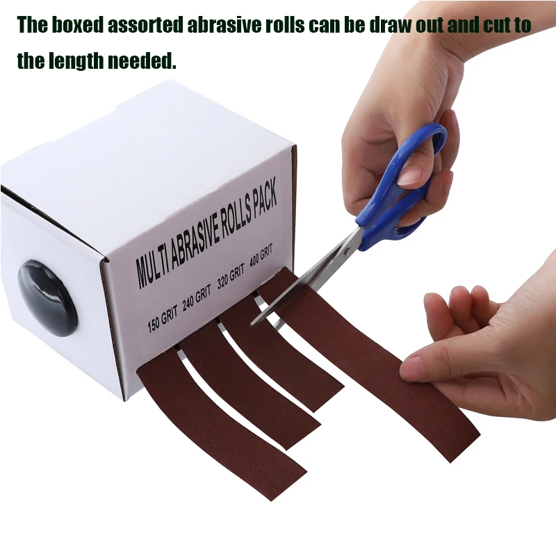4pcs 25mm*6m Sanding Belt Drawable Emery Cloth Sanding Paper Grinding Belts Soft Sandpaper Roll for Wood Turners, Automotive 4pcs 25mm*6m Sanding Belt Drawable Emery Cloth Sanding Paper Grinding Belts Soft Sandpaper Roll for Wood Turners, Automotive