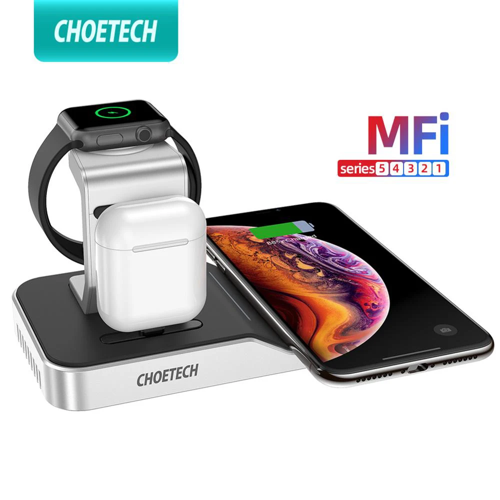 CHOETECH 4in1 7.5/10W MFi Certified Wireless