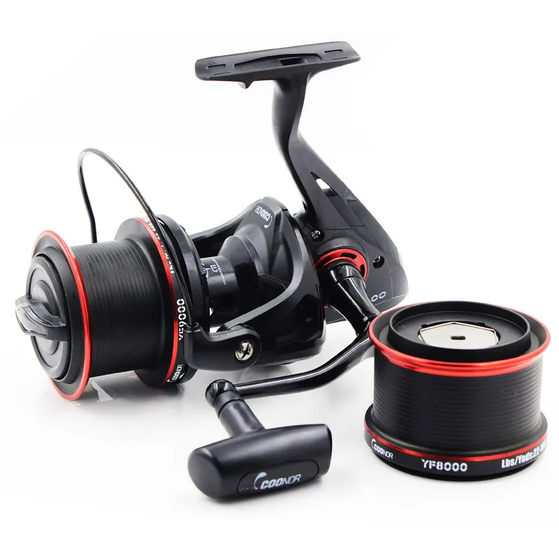 

Cross Border + Conor YF All-Metal Double Cup Long Shot round 9000 + 8000-Shaped Fishing Vessel Reel for Telescopic Fishing Rod S