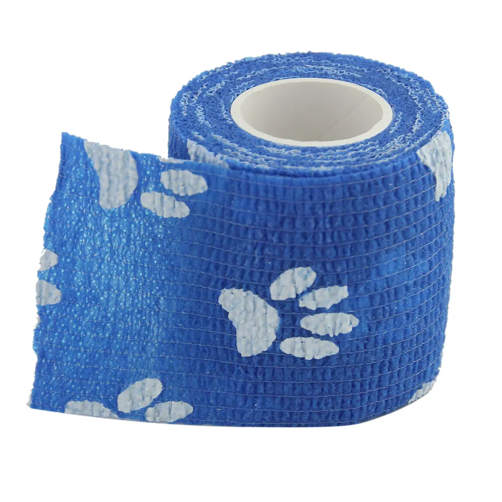 12 Rolls Cat Dog Pet Adhesive Bandage Tape First Aid Pet Care Wrap Non-woven for Home Office Gym Outdoor Sports Camping Use