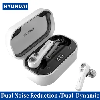 

HYUNDAI HT98 Dual Dynamic Ture Wireless Earbuds HIFI Stereo Bluetooth 5.0 AI Touch Control Auto Pair 600mAH Long Standby