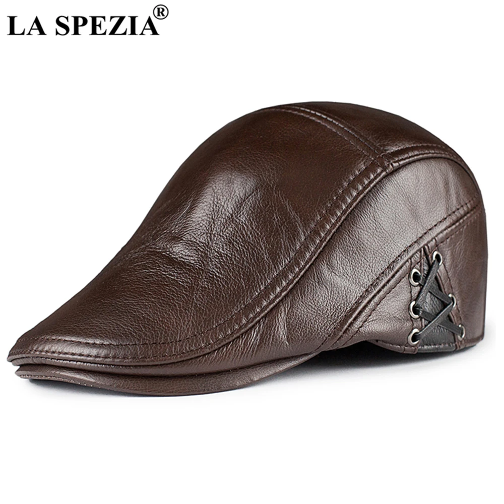 Мужская Зимняя кепка осень-зима кепки газетчика берет из натуральной коровьей