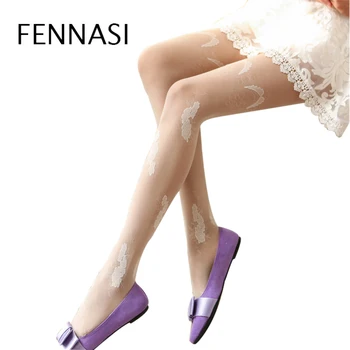 

FENNASI Fashion Sexy Print Tights Lady Black Tights Sticky Women Tights Comfortable Soft Tights Harajuku