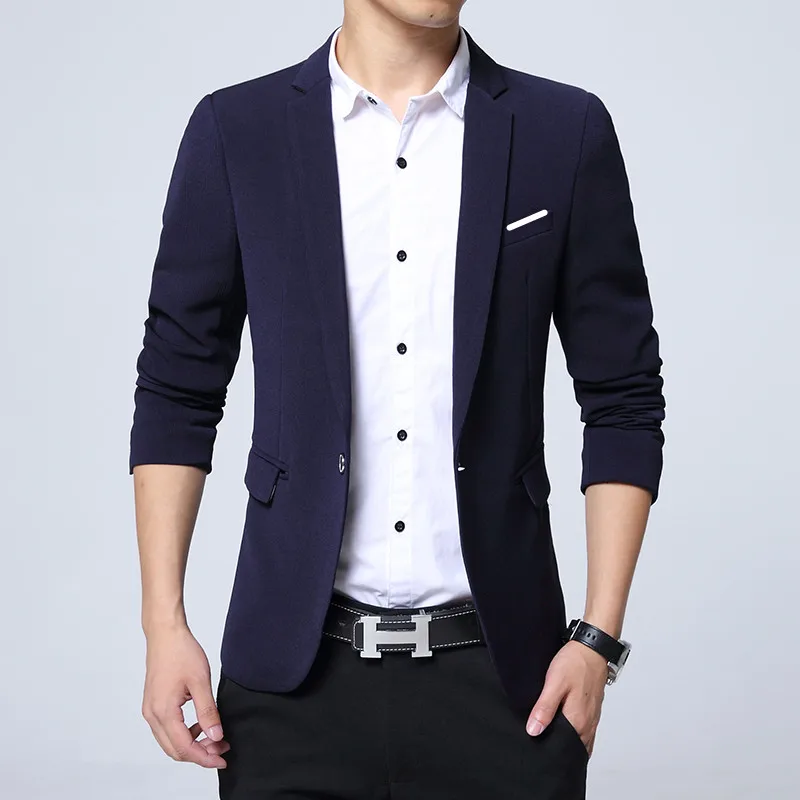 Coats Autumn Men's Jacket Masculino Blazers Men's Suit Jackets Hombre Solid Slim Fit Groom's Clothes Smart Casual Mens Clothes Coats Autumn Men's Jacket Masculino Blazers Men's Suit Jackets Hombre Solid Slim Fit Groom's Clothes Smart Casual Mens Clothes