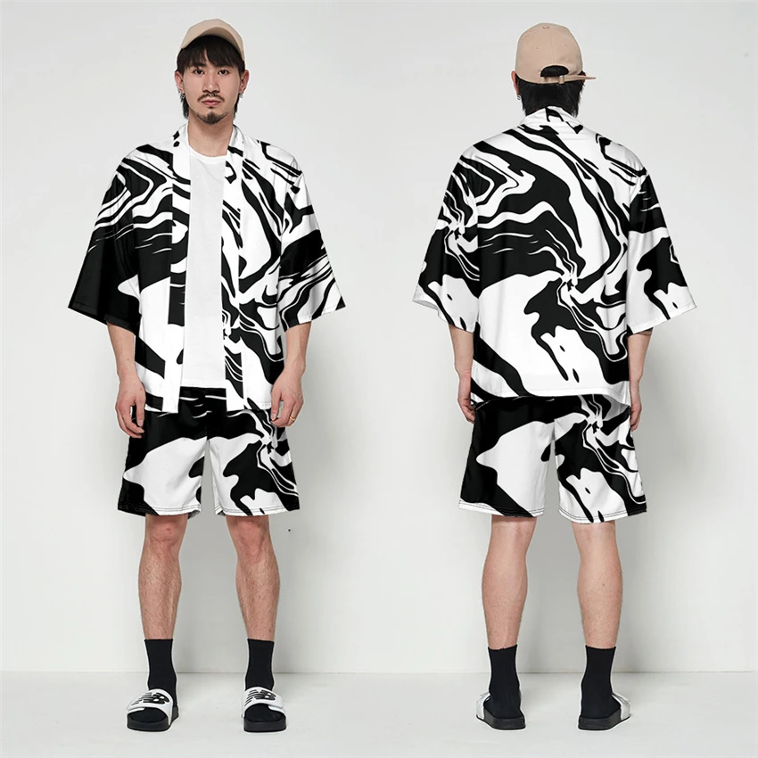 Кимоно для мужчин Haori японский стиль юката мужской костюм самурая кардиган