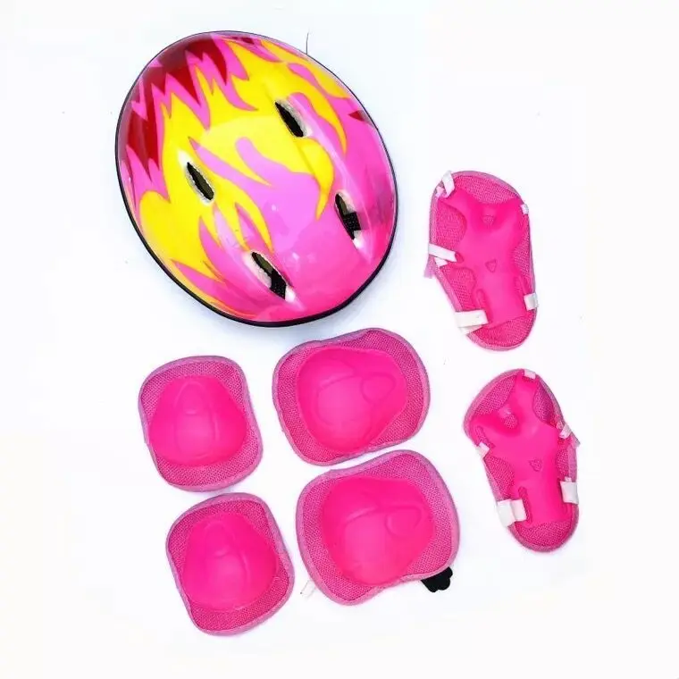 

Children Helmet Protector Protection Set Skating Roller Skating Balance Scooter Helmet Kneecap Hand 7-Piece