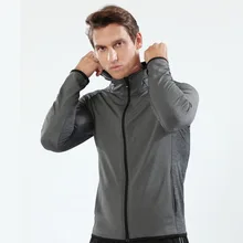 EF90123 Новая мужская спортивная куртка для бега быстросохнущая Толстовка для фитнеса, йоги, бега, толстовки, тренировочный топ