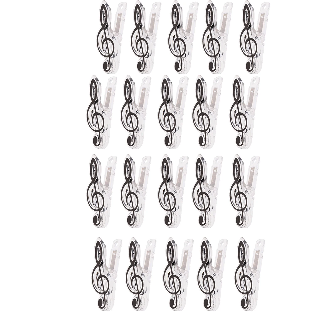 4 Packs Plastic Music Sheet Books Page Clips Piano Guitar Accessories
