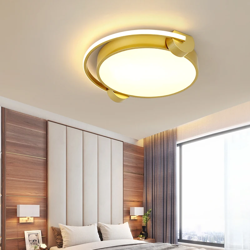 

LICAN New designs Gold White Metal earphone shape Modern LED Ceiling Lights 110V 220V for Living room Bedroom Ceiling Lamp