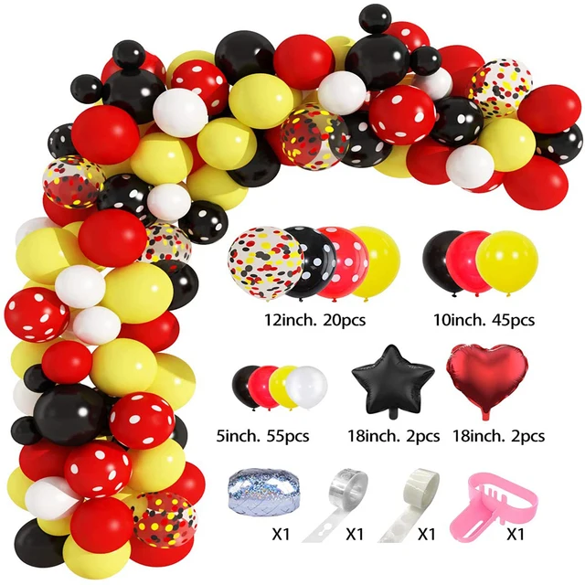 1Set Red Mickey Mouse Theme Disposable Paper Cups Plates Flexible Straws Baby Shower Kid Birthday Napkin Decoration Supplies 