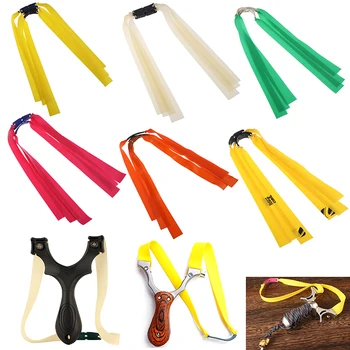 

3PCS Slingshot hunting outdoor strong traditional natural rubber in flat leather tendons group Elastica Bungee Rubber Band