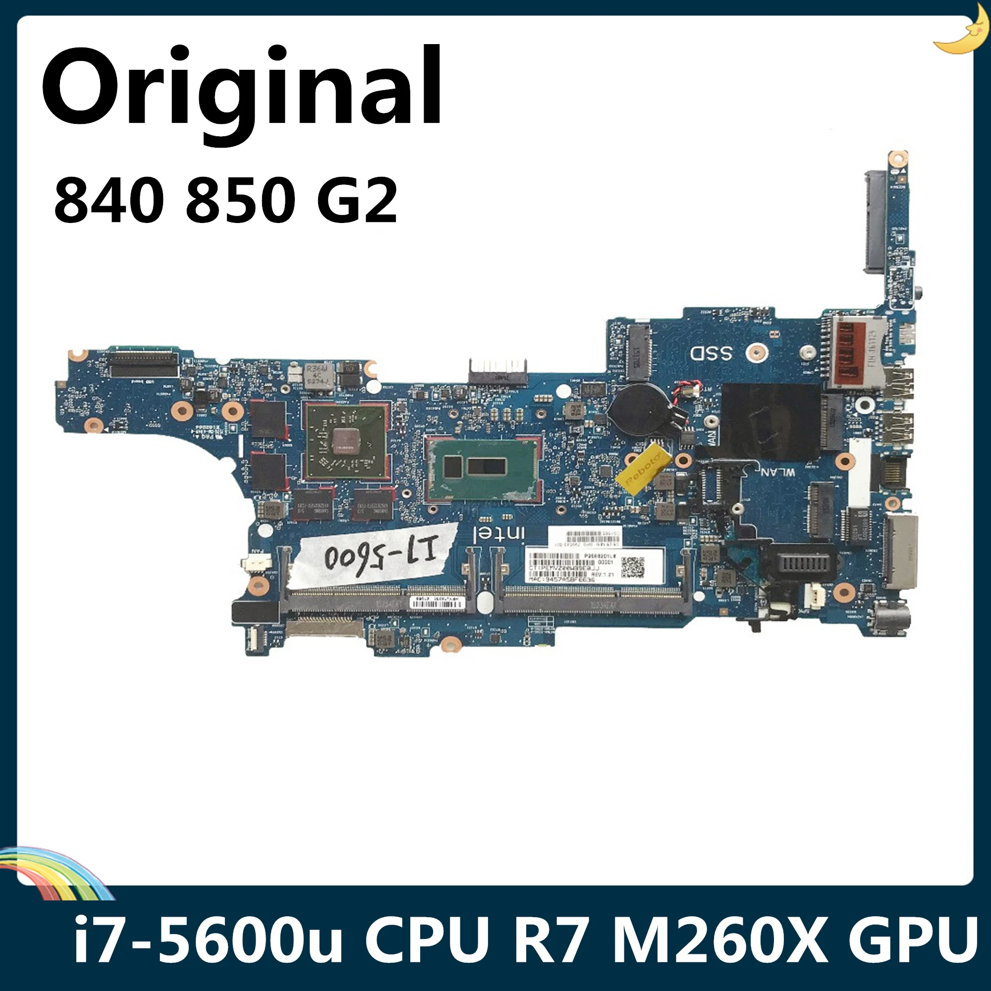 СОП для HP EliteBook 840 850 G2 Материнская плата ноутбука 799543-601 799543-001 аккумулятор большой
