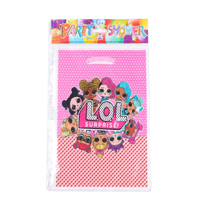 Original LOL Surprise Dolls Birthday Party Sets Party Decoration Supplies Holiday Cup Plate Spoon Cake Stand Activity Event Kids