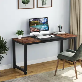 

Tribesigns Computer Desk, 55 inch Large Office Desk Computer Table Study Writing Desk for Home Office