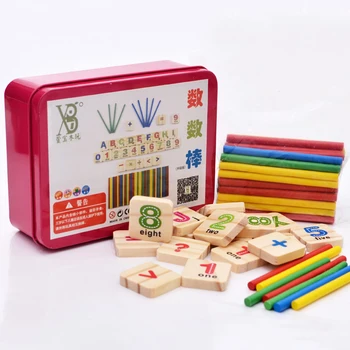 

Children Math Toys Wooden Counting Sticks Mathematics Montessori Teaching Aids Counting Rod Kids Preschool Math Learning Toy New