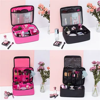 

Portable Women Makeup Bag Waterproof Cosmetic Case Storage Handle Travel Flight Organizer Toiletries Storage Bags Pocket Case