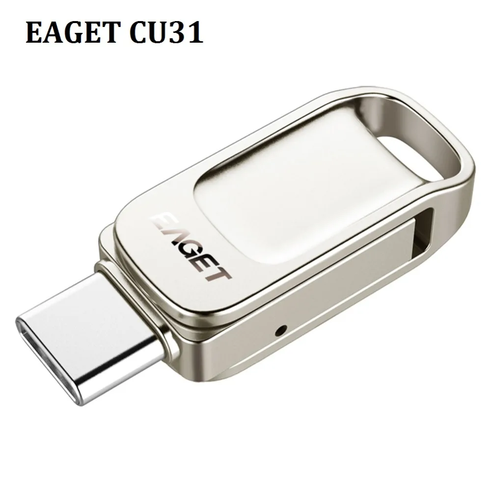 EAGET CU20/CU30/CU31/U81 металлическая флеш-накопитель USB 3,0 карта памяти OTG Тип C ручка диск Мини U диск 16 Гб/32 ГБ/64 Гб/128 ГБ