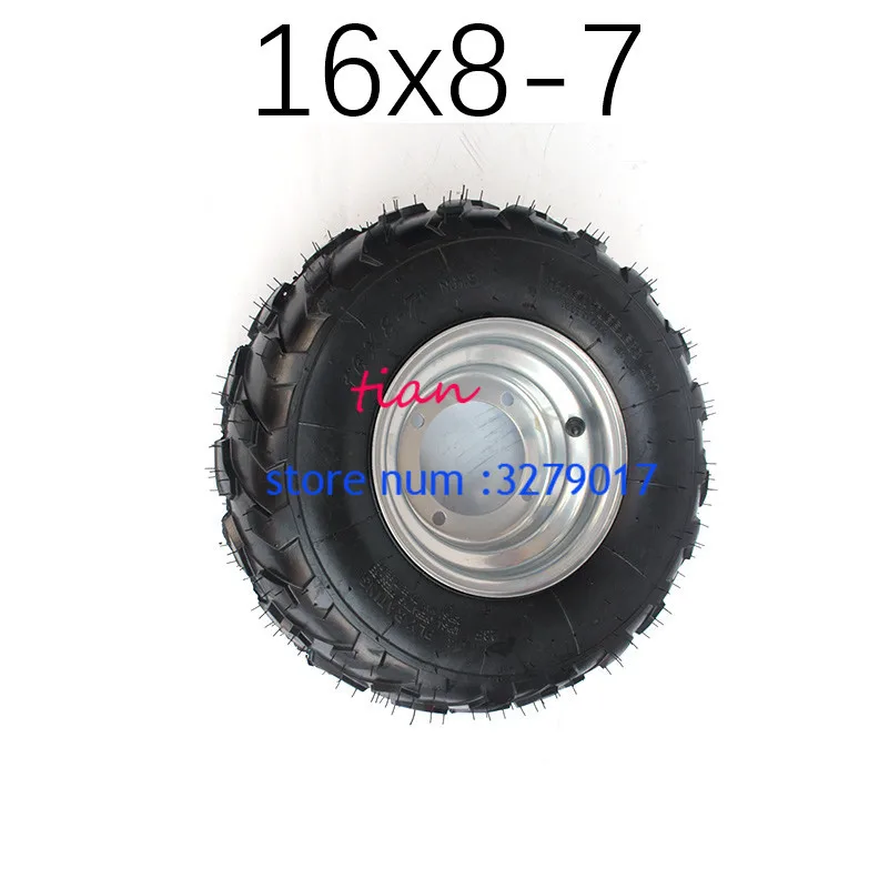 Hot Sale GO KART KARTING ATV UTV Buggy 16X8-7 Tire Wheel Tubeless Tyre with Hub Rim for 50cc 70cc 90cc 110cc 125cc 250cc | Автомобили и