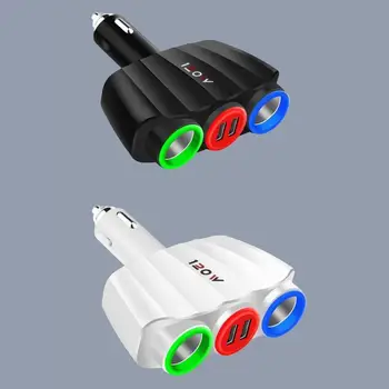 

On-Board Cigarette Lighter With Two-Tow Bifurcation 12V/24V Universal Double Usb Charging For Automobile Cigarette Lighter