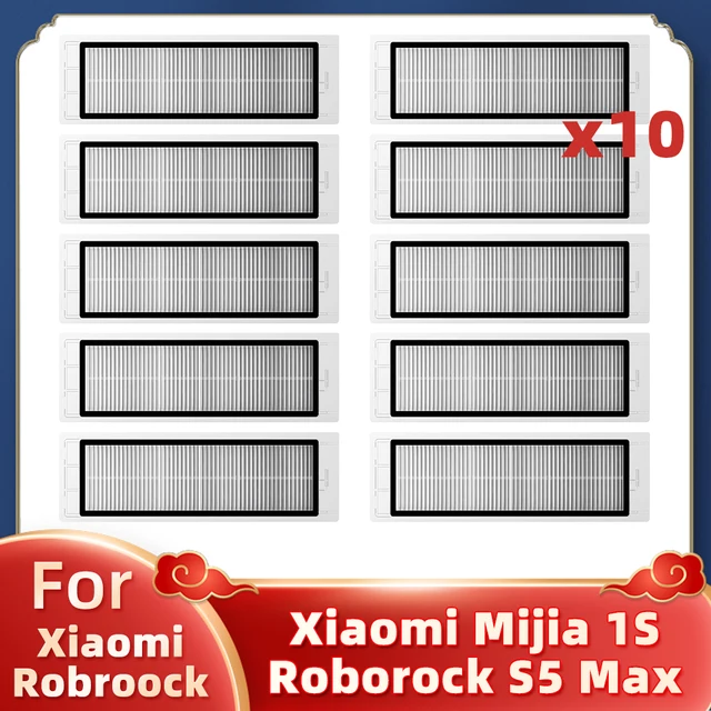 For Xiaomi Mi Robot Vacuum Cleaner 1 / 1S SDJQR01RR SDJQR02RR SDJQR03RR Roborock S502-00 S5 Max S6 Main Side Brush Hepa Filter 10 Hepa Filter