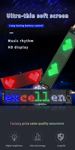 Bluetooth Programmable LED Matrix Display - 16x32 RGB Flexible Screen With App Control