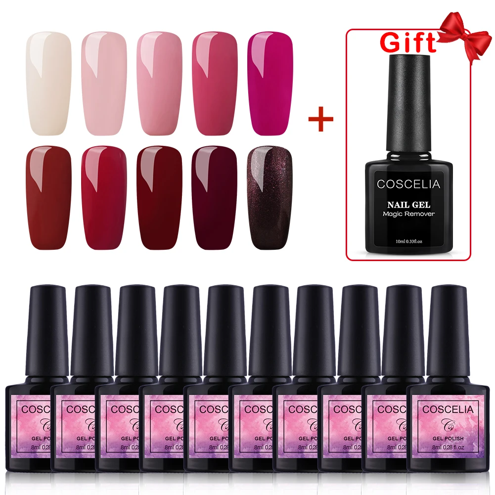 Gel Polish Kit 9 COSCELIA набор гель-лаков для ногтей Набор для ногтей Гель-лак для маникюра Набор для ногтей все для маникюра Набор для ногтей - Цвет: Gel Polish Kit 9