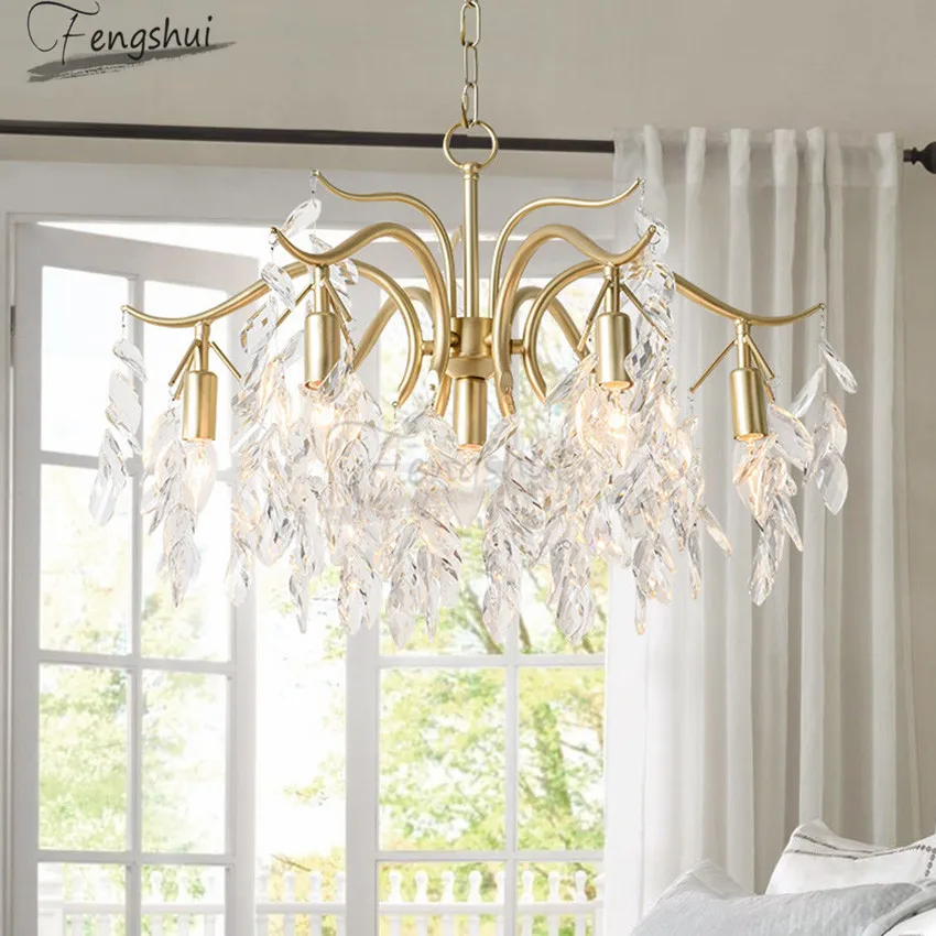 Светодиодный хрустальный светильник люстра в европейском стиле для гостиной