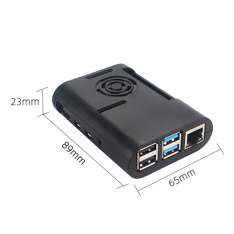 Чехол для Raspberry Pi 4 Model B из АБС пластика черный прозрачный корпус поддержка