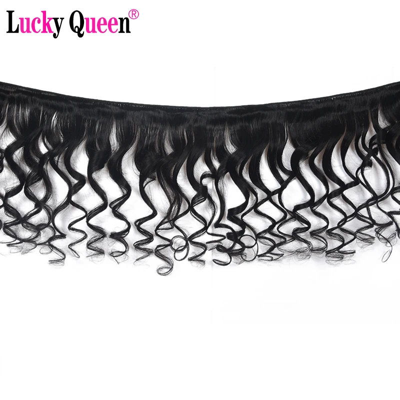 Счастливая queen hair бикинсы свободная волна 3/4 шт. человеческие волосы пучки волос натуральный Цвет 8-30 дюймов не Волосы remy волос для наращивания