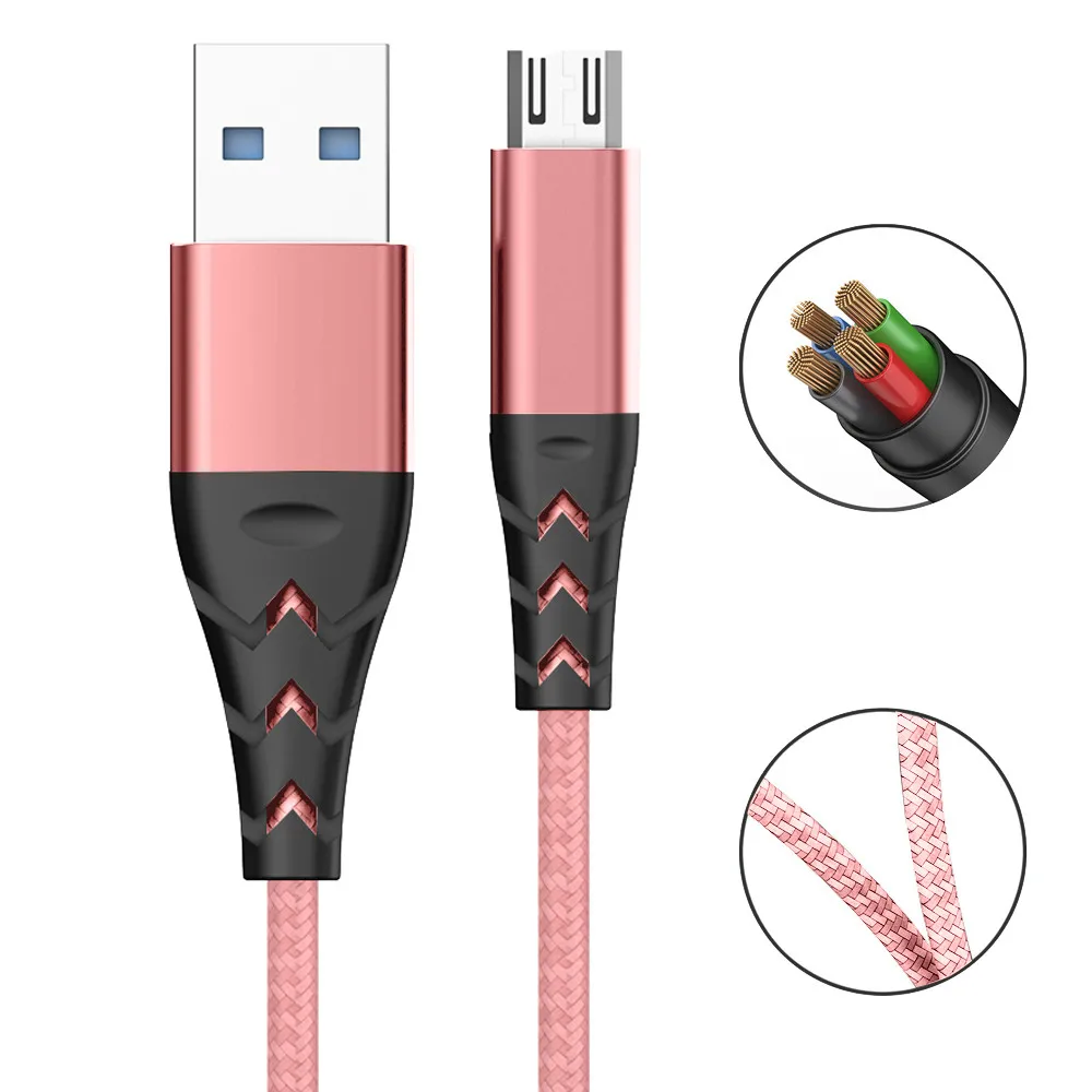 Micro USB рыбий хвост Плетеный прочный кабель для быстрой зарядки данных для huawei P6 P7 P8 P8lite другие Micro USB устройства