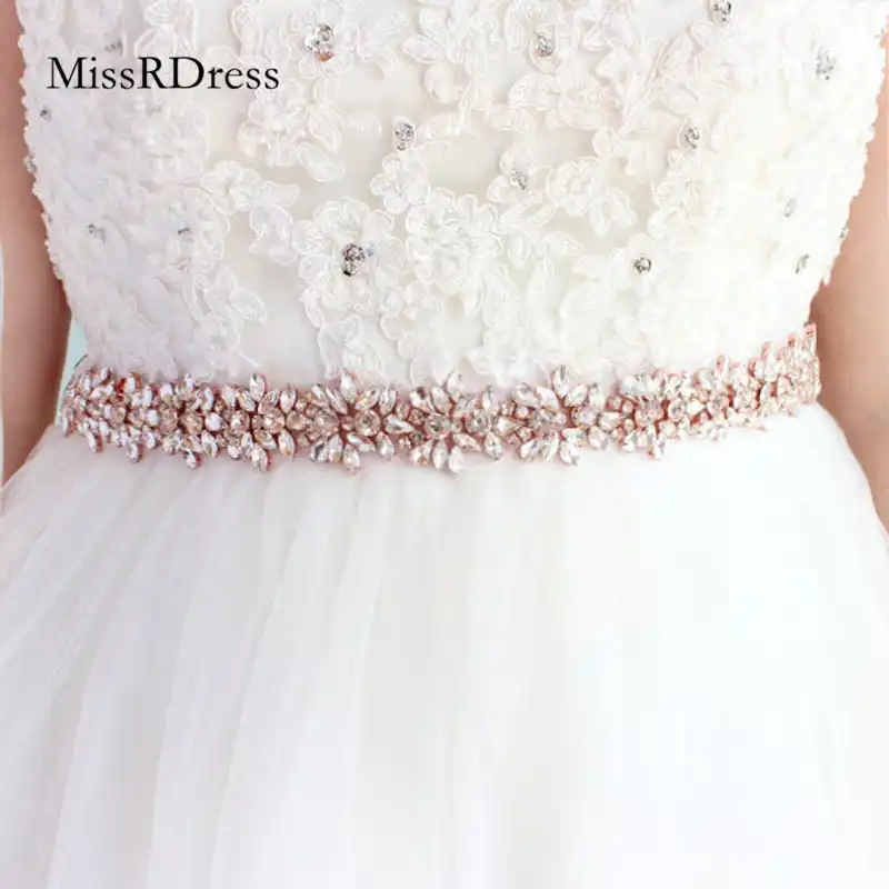 rose gold belts for bridesmaid dresses